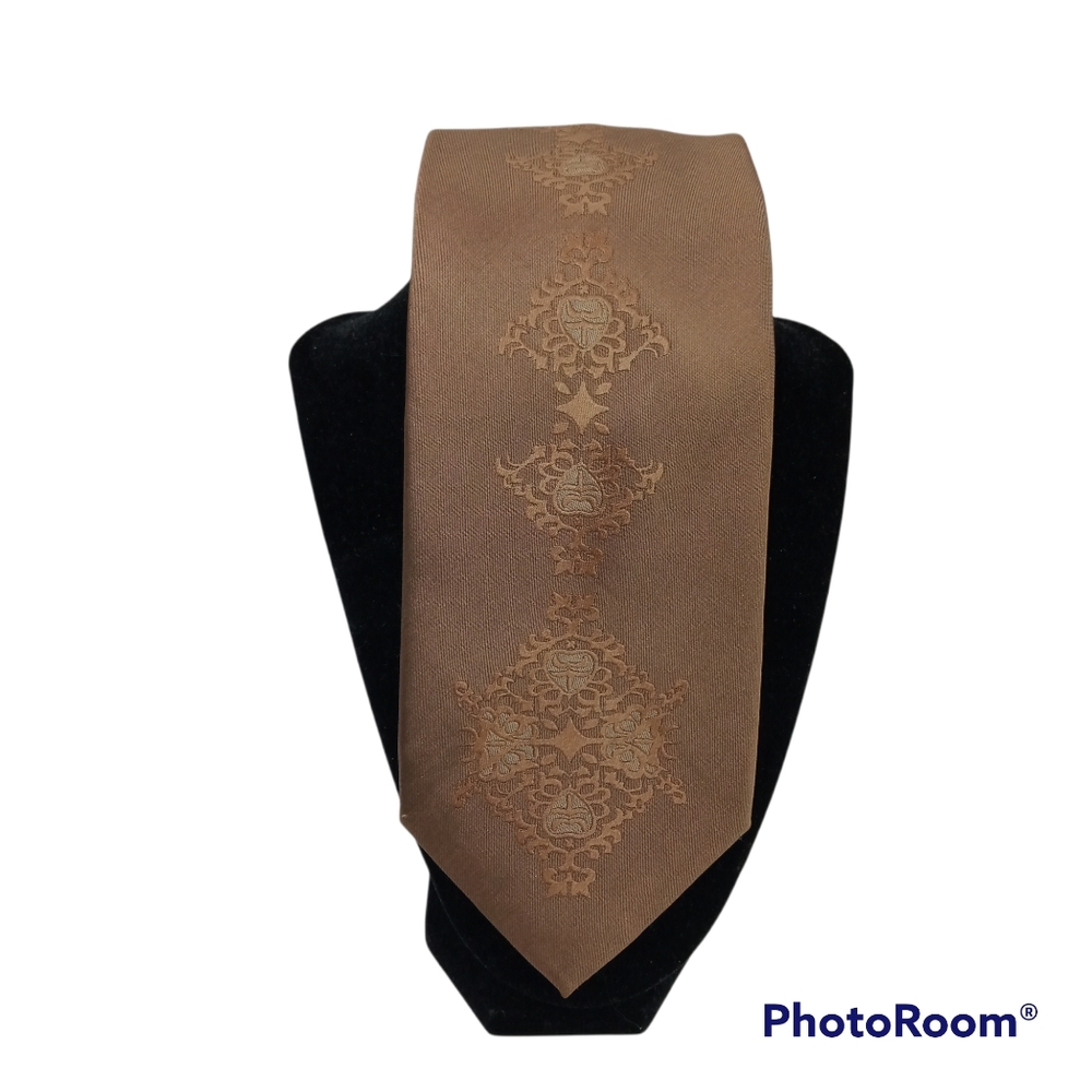 Men's Fratello Tie Brown Paisley Necktie